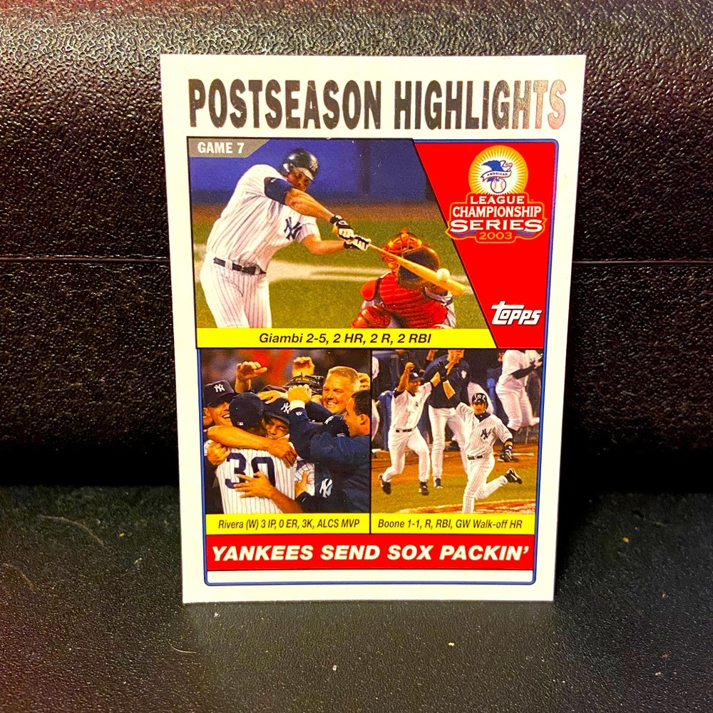 2004 Topps Post Season Highlights yankees baseball card